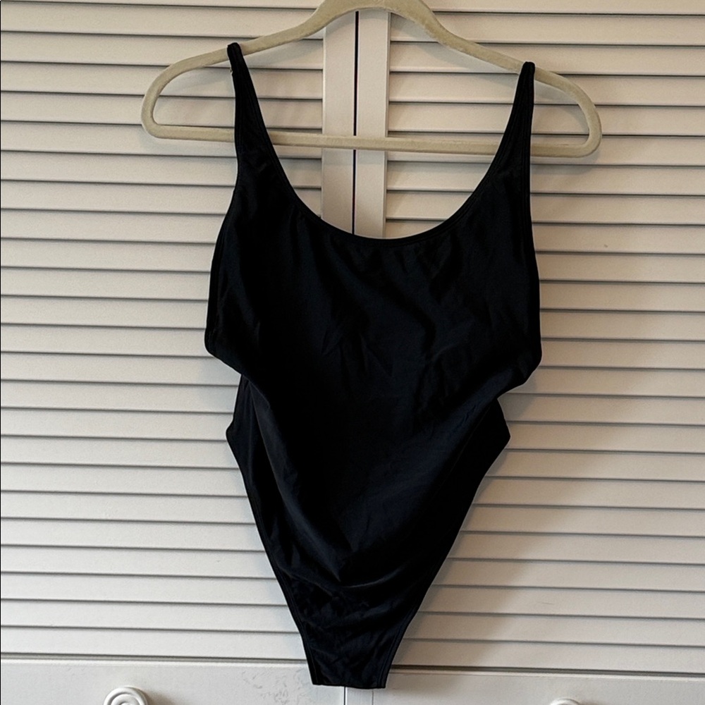 Xhilaration Women's Classic Black One Piece Swimsuit